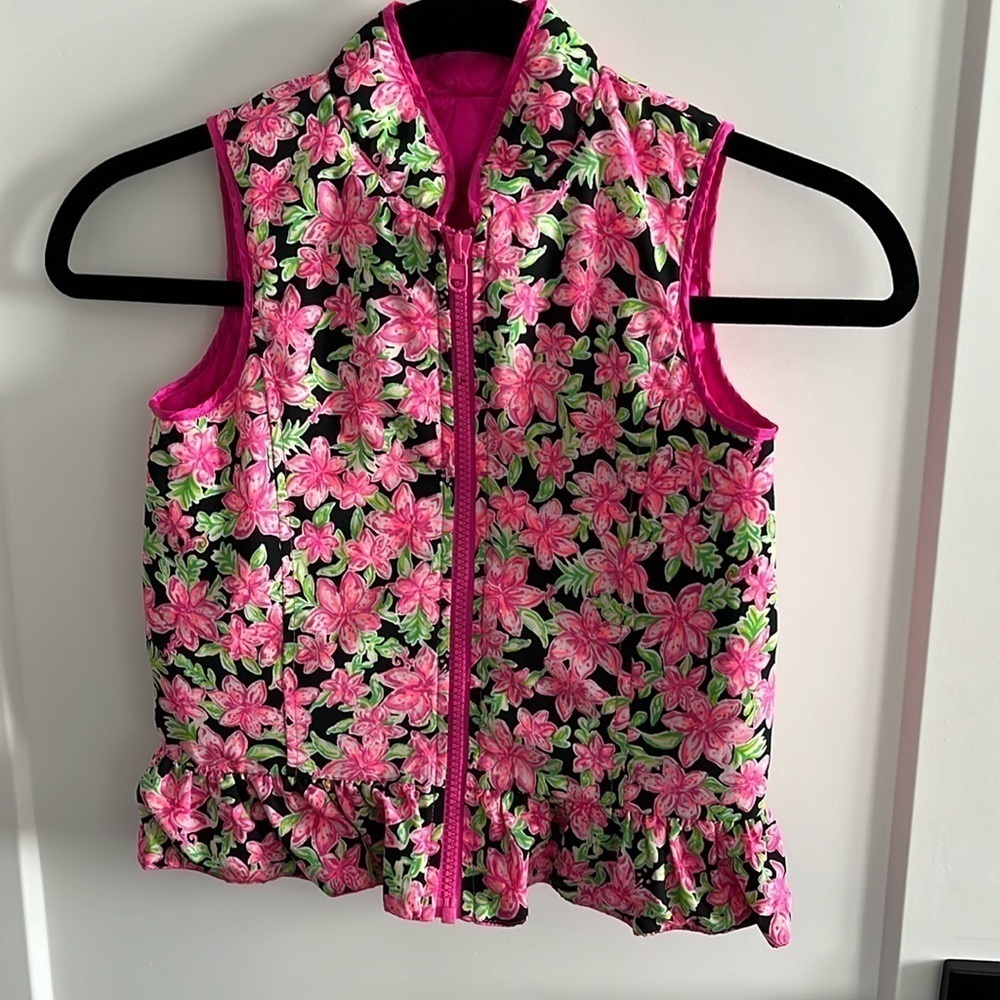 Lilly Pulitzer Small (4/5) Reversible Quilted Puffer Vest